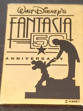 Walt Disney's Fantasia 50th Anniversary Collector Pinback Vintage